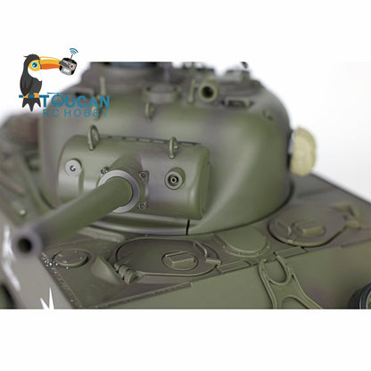 TOUCAN RC HOBBY Henglong 1/16 2.4G TK7.0 Plastic USA M4A3 Sherman 3898 RTR RC Tank 360 Degrees Turret Infrared Combat BB Smoke Metal Barrel