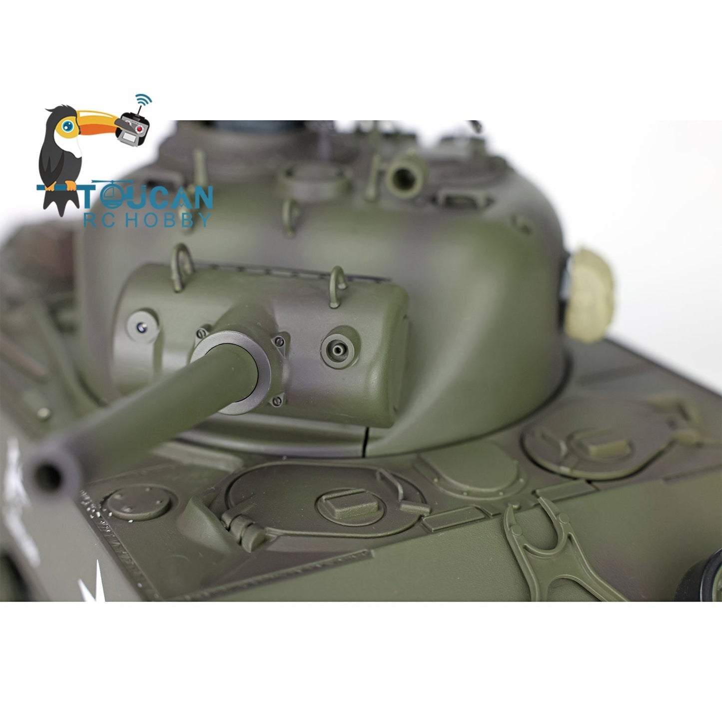 TOUCAN RC HOBBY Henglong 2.4G 1/16 TK7.0 Plastic USA M4A3 Sherman 3898 RTR RC Tank with Barrel Recoil BB Infrared Combat Smoke Light Sound Metal Barrel