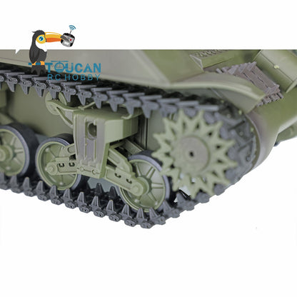TOUCAN RC HOBBY Henglong 1/16 TK7.0 Plastic USA M4A3 Sherman 3898 RTR RC Tank Barrel Recoil FPV 360 Degrees Turret Infrared Combat BB Smoke Steel Gearbox