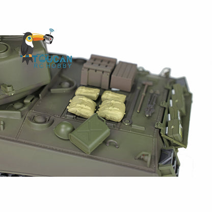 TOUCAN RC HOBBY Henglong 1/16 TK7.0 Plastic 3898 USA M4A3 Sherman RTR RC Tank Barrel Recoil Smoke 360 Degrees Turret Infrared Combat BB Unit Sound Light