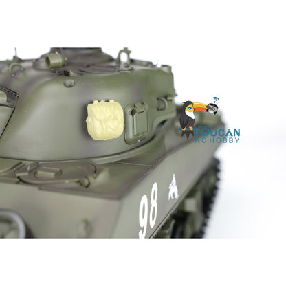 TOUCAN RC HOBBY Henglong 1/16 TK7.0 Plastic 3898 USA M4A3 Sherman RTR RC Tank Barrel Recoil Smoke 360 Degrees Turret Infrared Combat BB Unit Sound Light