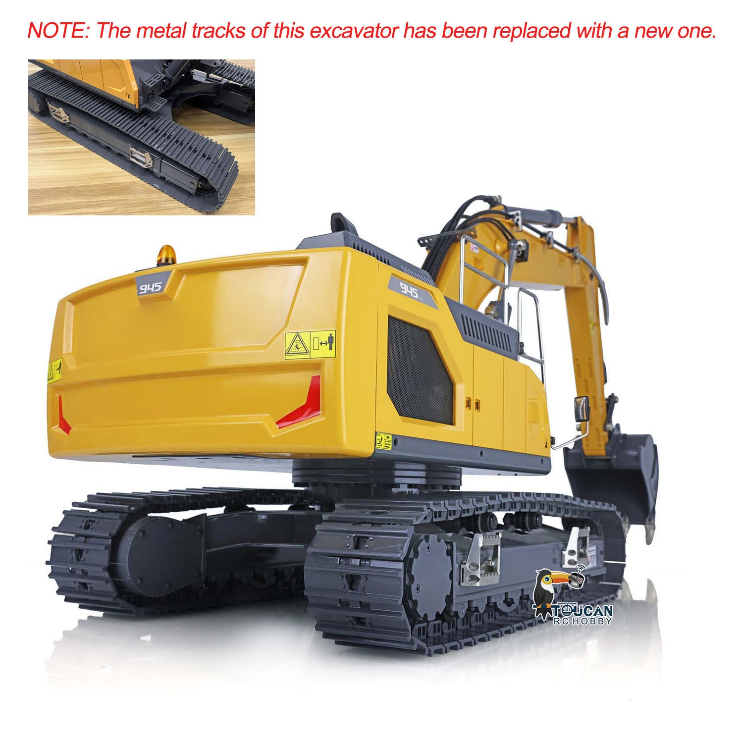 IN STOCK 945 Metal 1/14 Hydraulic RC Tracked Excavator Remote
