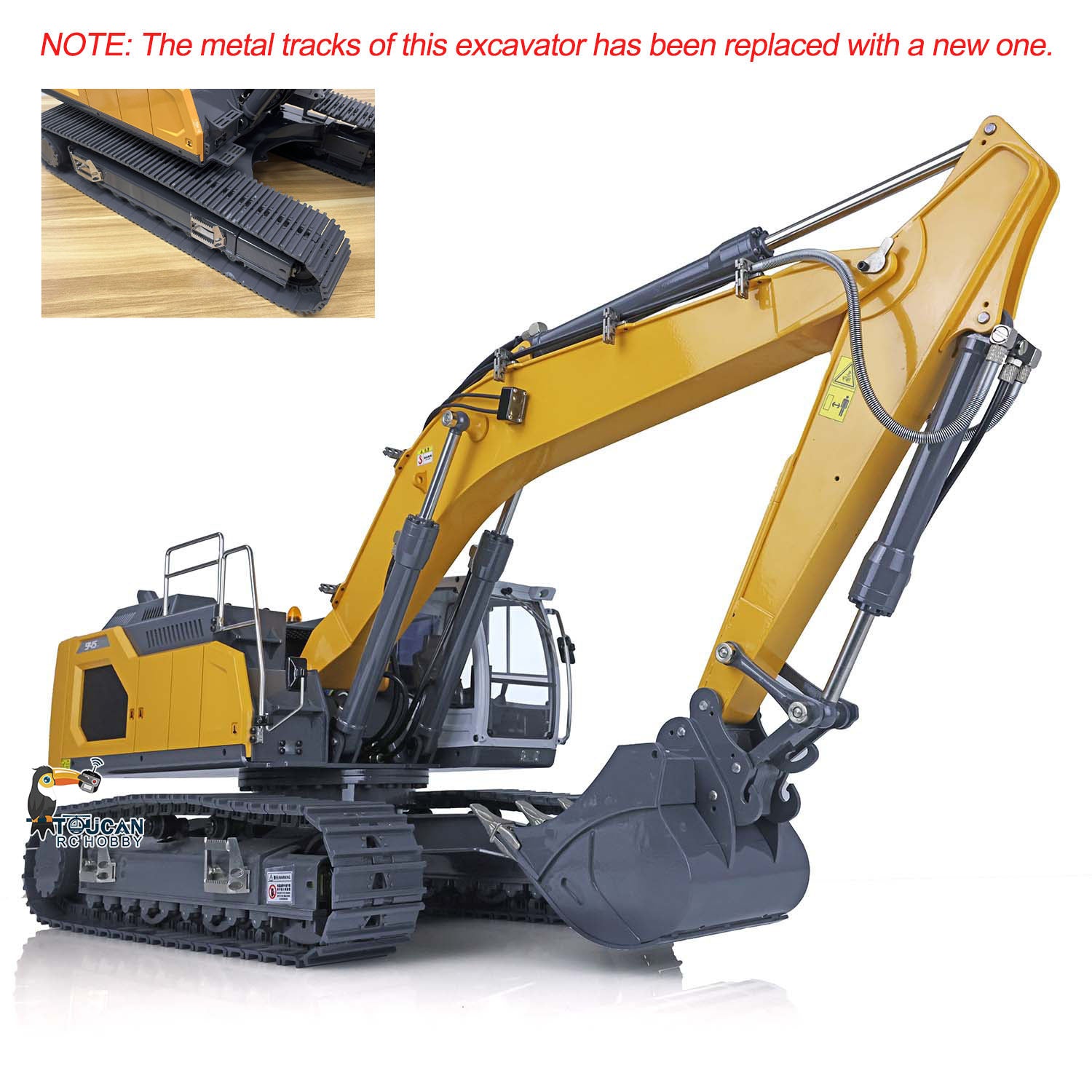 IN STOCK 945 Metal 1/14 Hydraulic RC Tracked Excavator Remote