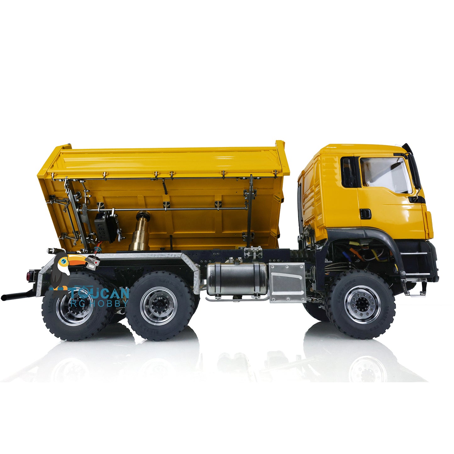 LESU 1/14 TGS 3-way 6*6 RC Dumper Hydraulic Radio Controlled Truck Bucket Chassis Lights Sound Servo ESC Motor Model