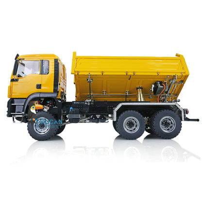LESU 1/14 TGS 3-way 6*6 RC Dumper Hydraulic Radio Controlled Truck Bucket Chassis Lights Sound Servo ESC Motor Model