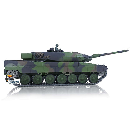 TOUCAN RC HOBBY Henglong 1/16 TK7.0 Promotion German Leopard2A6 RTR RC Tank 3889 with 360 Degrees Turret Barrel Recoil Smoke BB IR Metal Tracks Sprockets Idlers Wheels Gearbox