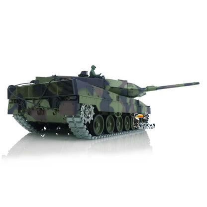 TOUCAN RC HOBBY Henglong 1/16 TK7.0 Leopard2A6 RTR RC Tank 3889 with 360 Degrees Turret BB Infrared Combat Smoke Metal Tracks Sprockets Idlers Wheels