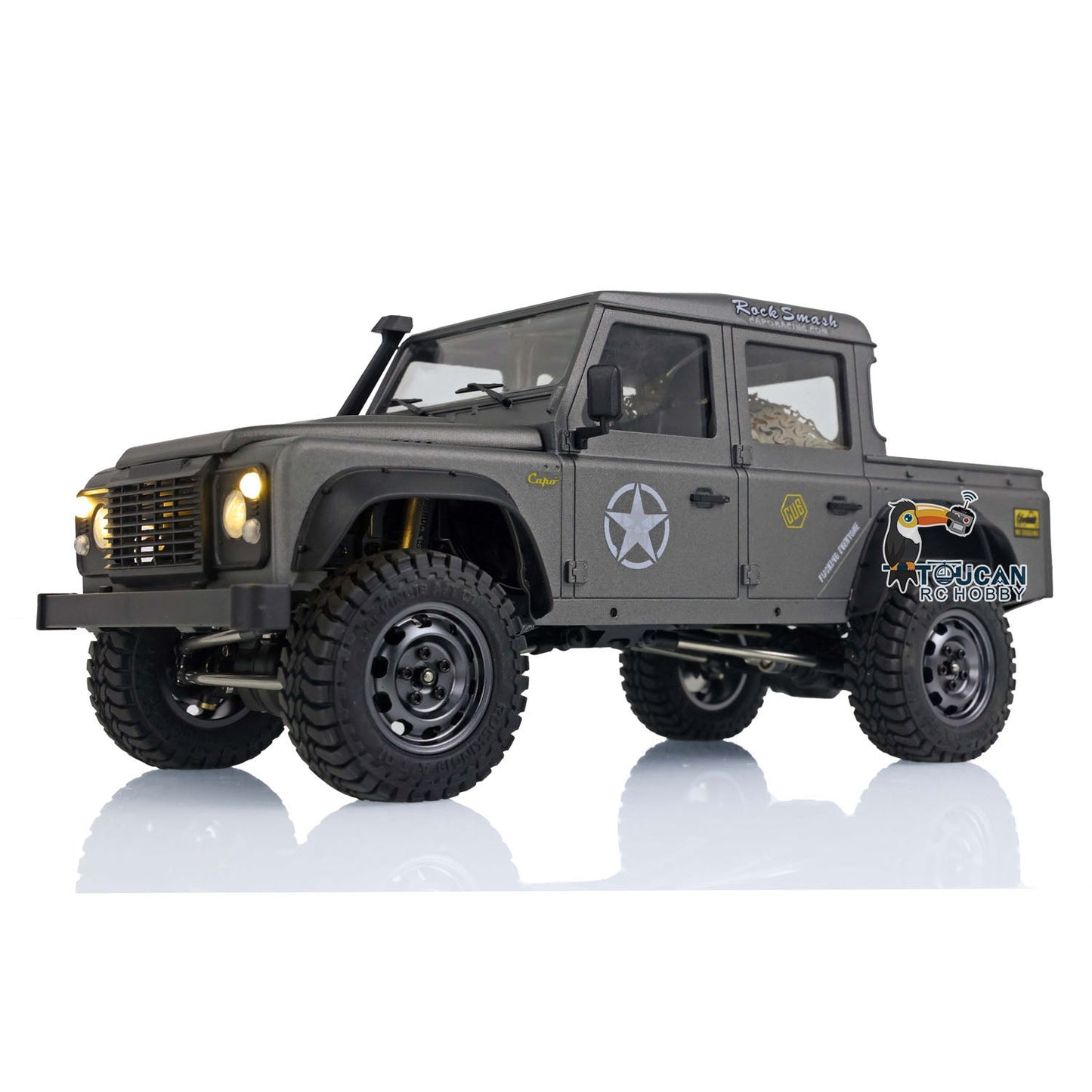 CAPO 1/18 Crawler Car KIT DIY RC Model Metal Chassis Plastic Unassembled Unpainted Cabin Car Shell W/ 2Speed Gearbox Differential