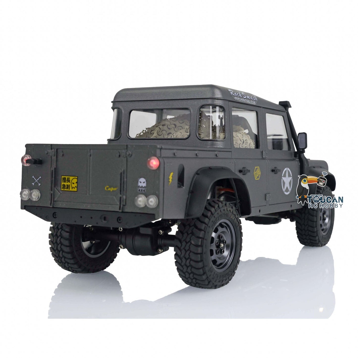 CAPO 1/18 Crawler Car KIT DIY RC Model Metal Chassis Plastic Unassembled Unpainted Cabin Car Shell W/ 2Speed Gearbox Differential