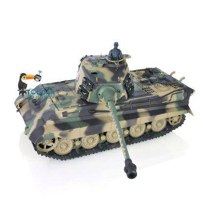 TOUCAN RC HOBBY Henglong 1/16 TK7.0 Plastic German King Tiger RTR RC Tank Model 3888A Sound Light Smoke BB Infrared Combat Metal Barrel