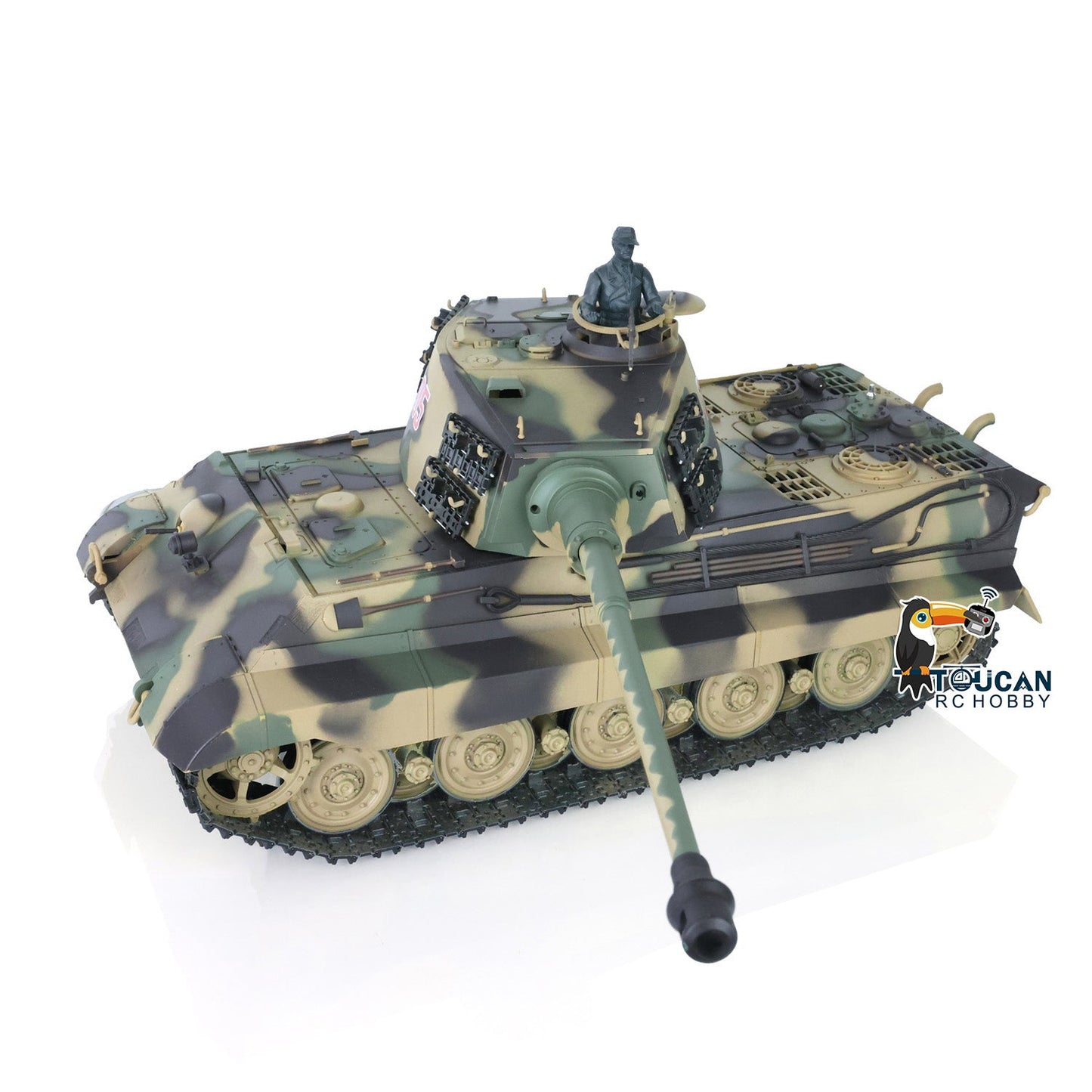 TOUCAN RC HOBBY Henglong 1/16 TK7.0 Plastic German King Tiger Henschel 3888A RTR RC Tank with Barrel Recoil Infrared Combat BB Smoke Unit Sound Light