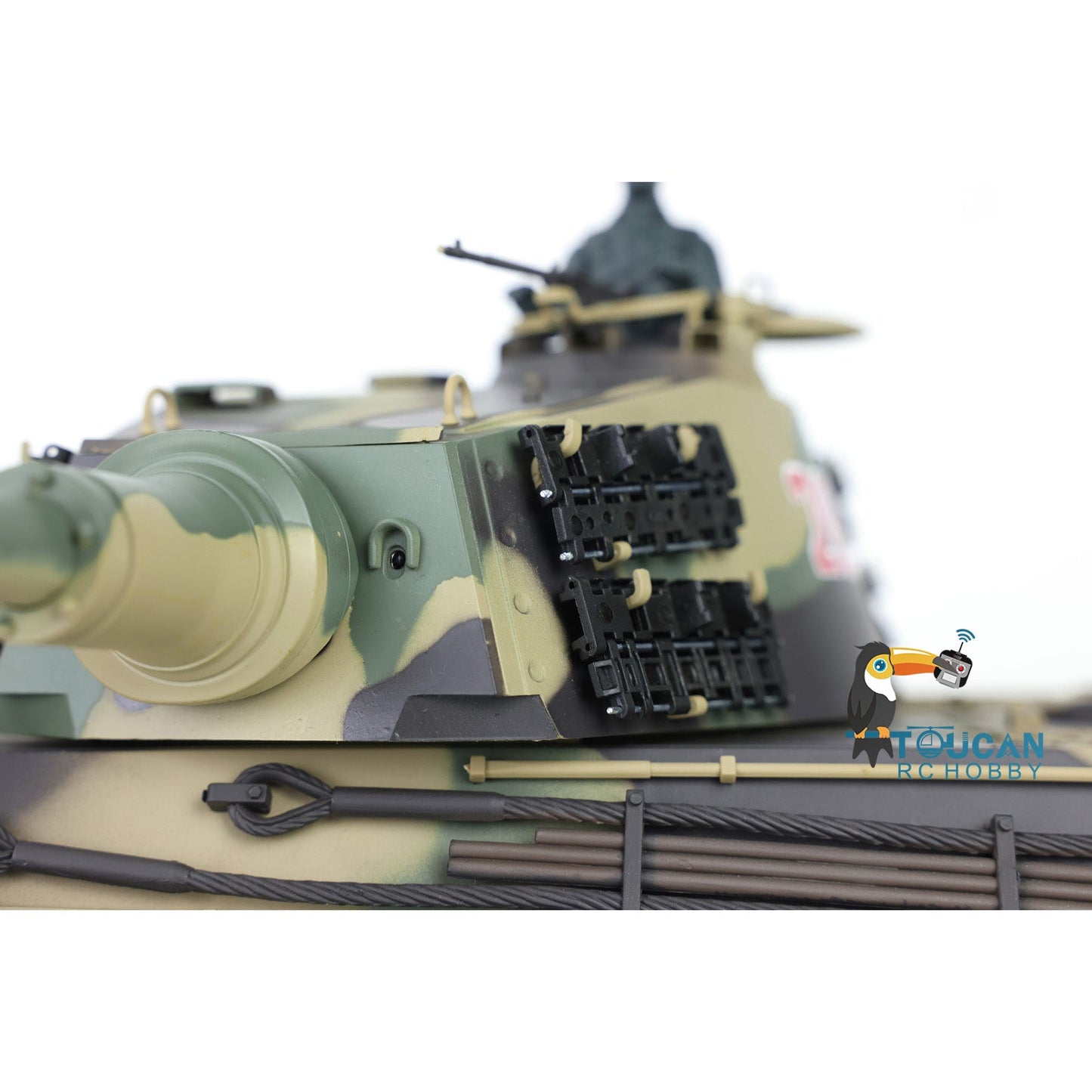 TOUCAN RC HOBBY Henglong 1/16 TK7.0 Plastic 3888A German King Tiger RRT RC Tank with 360 Degrees Turret Sound Light Smoke BB Infrared Combat
