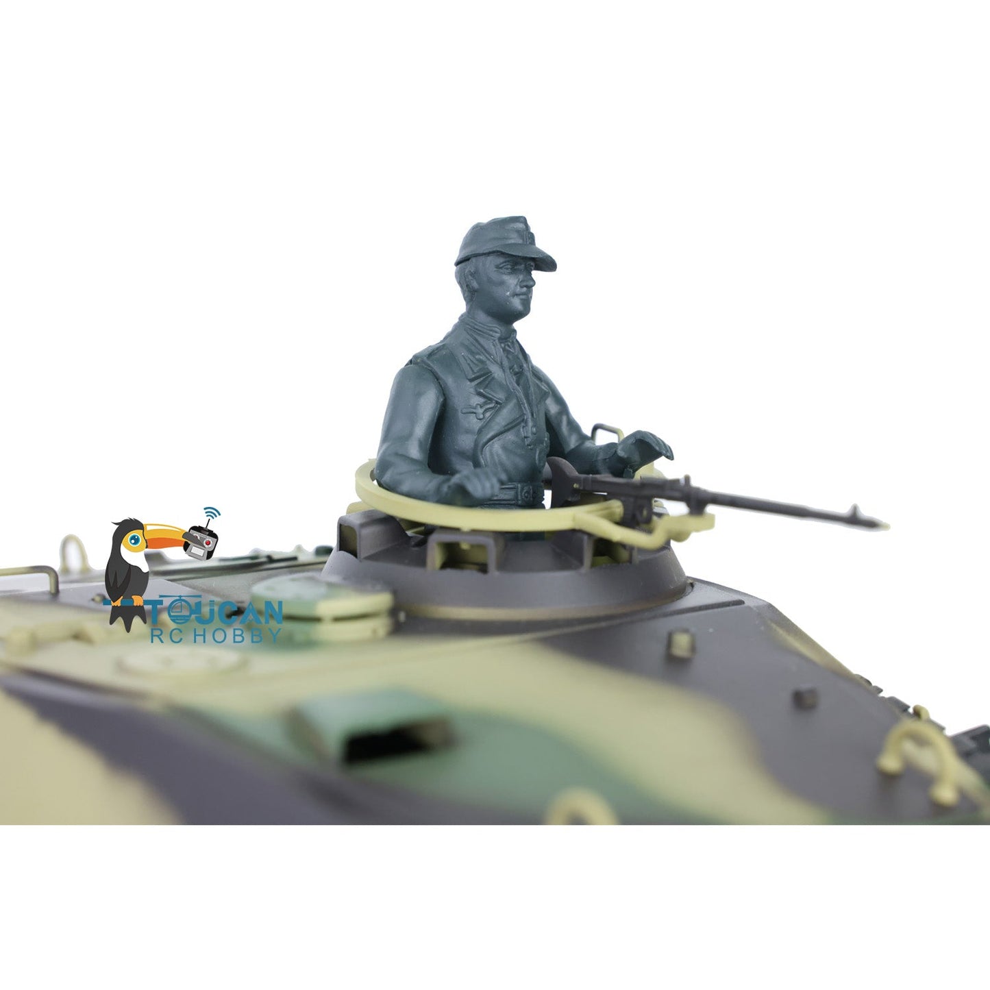 TOUCAN RC HOBBY Henglong 1/16 TK7.0 Plastic German King Tiger RTR RC Tank 3888A with 360 Degrees Turret Barrel Recoil Infrared Combat BB Metal Barrel Steel Gearbox
