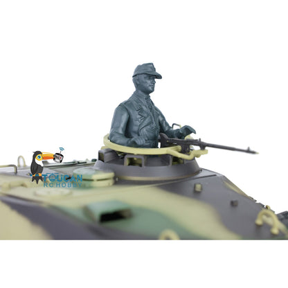 TOUCAN RC HOBBY Henglong 1/16 TK7.0 Plastic German King Tiger RTR RC Tank 3888A with 360 Degrees Turret Barrel Recoil Infrared Combat BB Metal Barrel Steel Gearbox