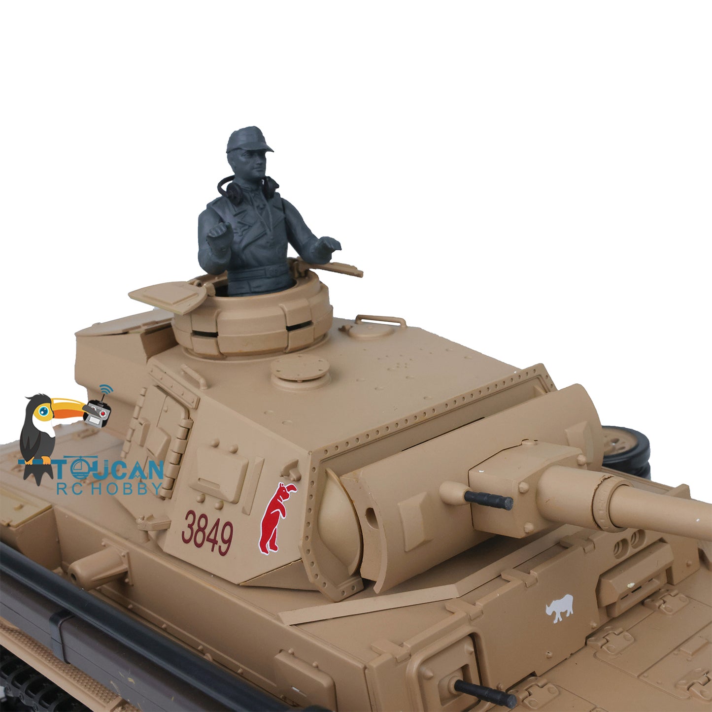 In Stock Henglong 1/16 7.0 Plastic Panzer III H FPV RC Tank 3849 Gearbox 360?? Turret
