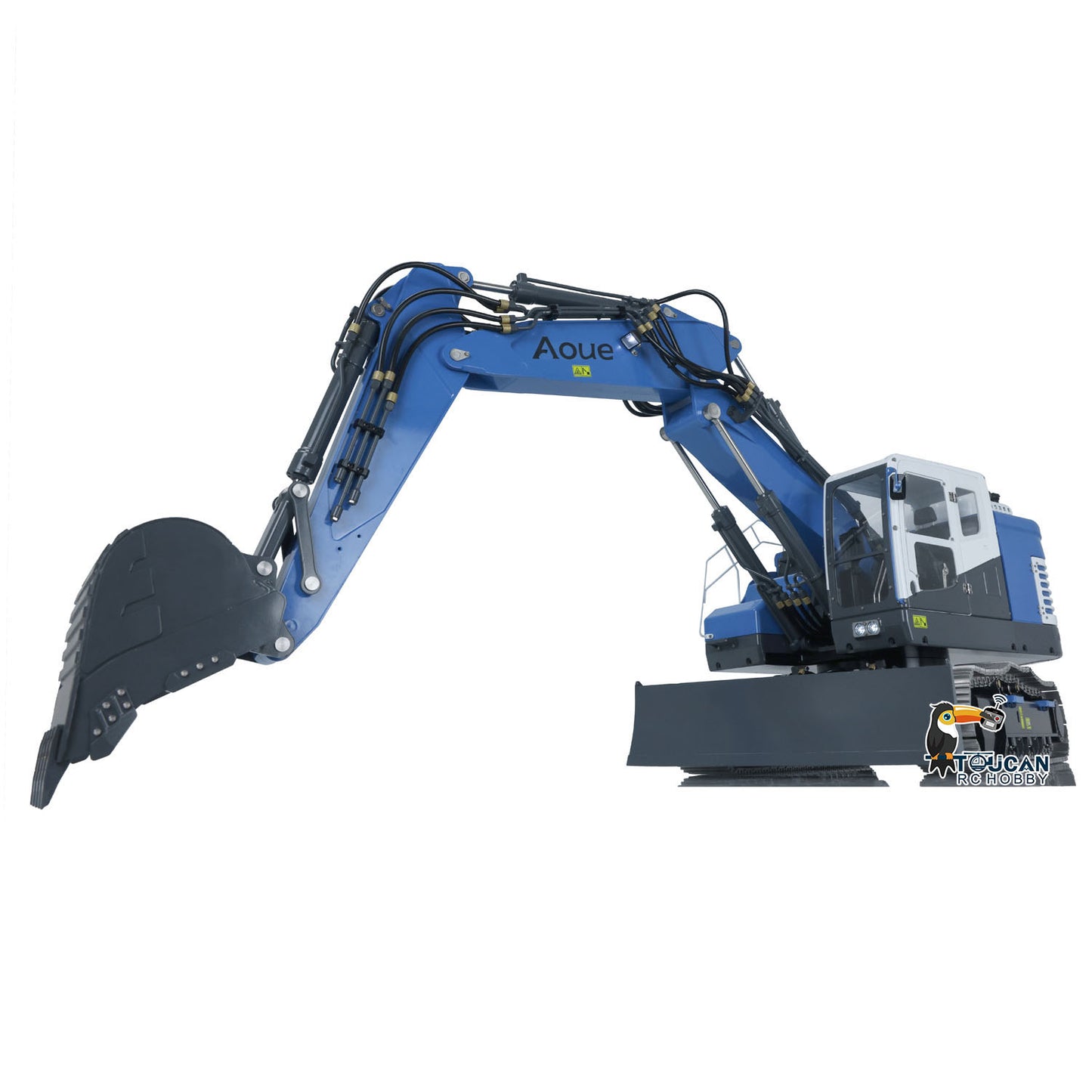 LESU Assembled Aoue ET26L 1/14 3 Arms Metal Hydraulic RC Excavator Metal Protective Fence Heavy Ripper Openable Bucket