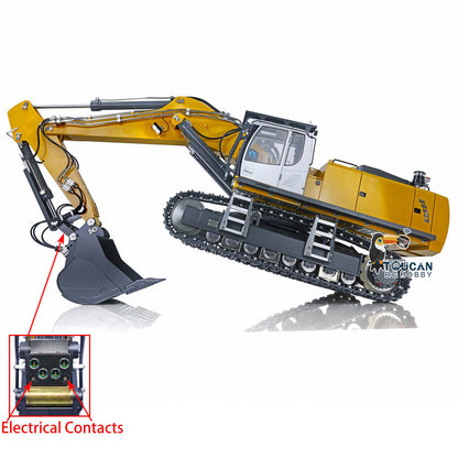 Kabolite K970 100S Pro 1/14 RC Excavator Metal Hydraulic Digger Model Remote Control Construction Vehicle Light Sound Paladin PL18EV Lite Radio Smoking GPS Sticker Battery