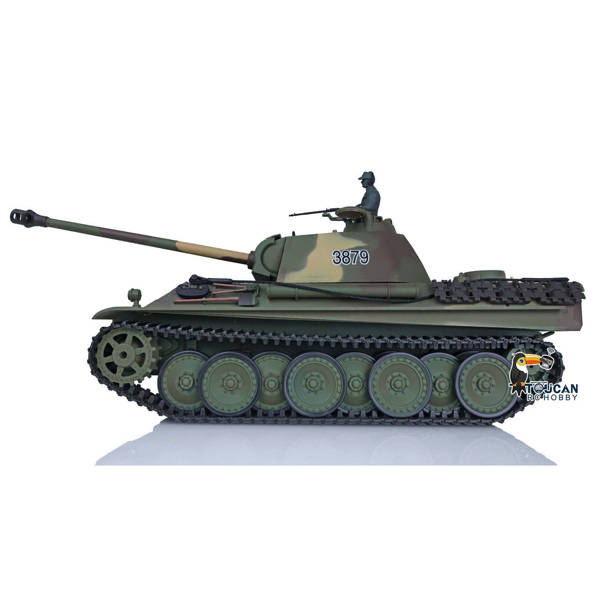 TOUCAN RC HOBBY US Stock 2.4Ghz 1/16 Scale 7.0 Heng Long German Panther G Plastic Tracks Idlers Sprockets Road Wheels RTR RC Tank Model 3879