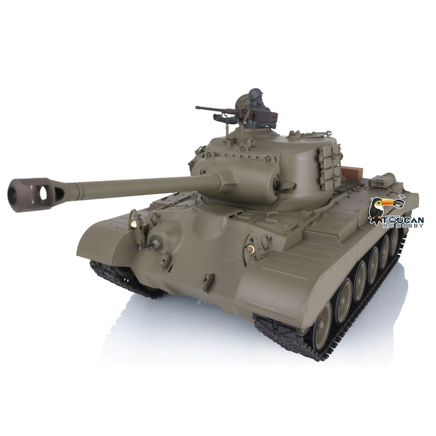 TOUCAN RC HOBBY Henglong 1/16 TK7.0 Plastic 3838 USA M26 Pershing 3839 Walker Bulldog M41A3 RTR RC Tank Armored Vehicle Model IR BB 360 Degrees Turret Smoke