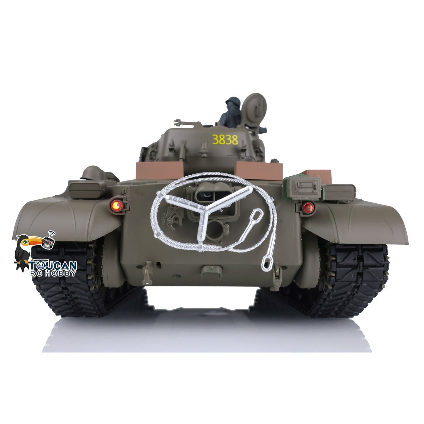 TOUCAN RC HOBBY Henglong 1/16 Plastic TK7.0 3838 M26 RTR RC Tank Steel Gearbox FPV 360 Degrees Turret Infrared System Smoke BB Unit Sounds Lights