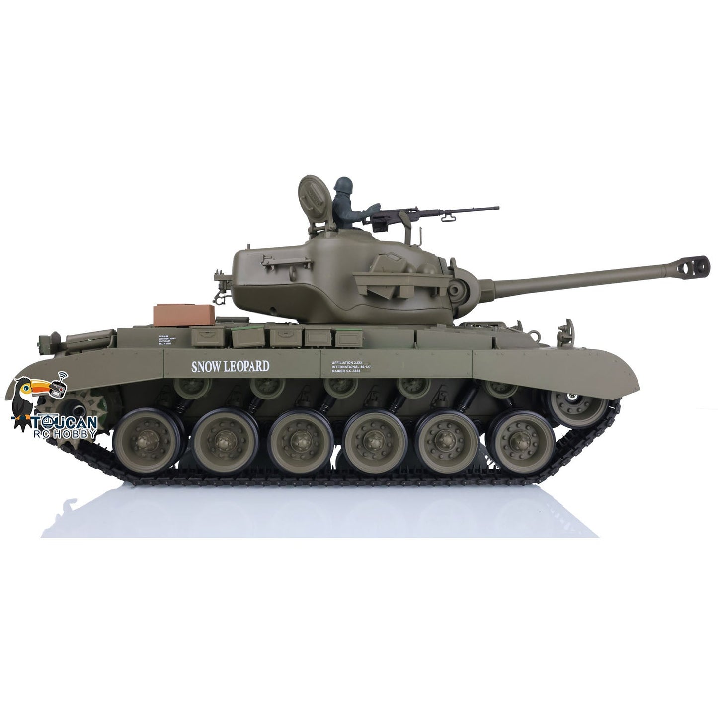 TOUCAN RC HOBBY Henglong 1/16 TK7.0 Plastic 3838 USA M26 Pershing 3839 Walker Bulldog M41A3 RTR RC Tank Armored Vehicle Model IR BB 360 Degrees Turret Smoke