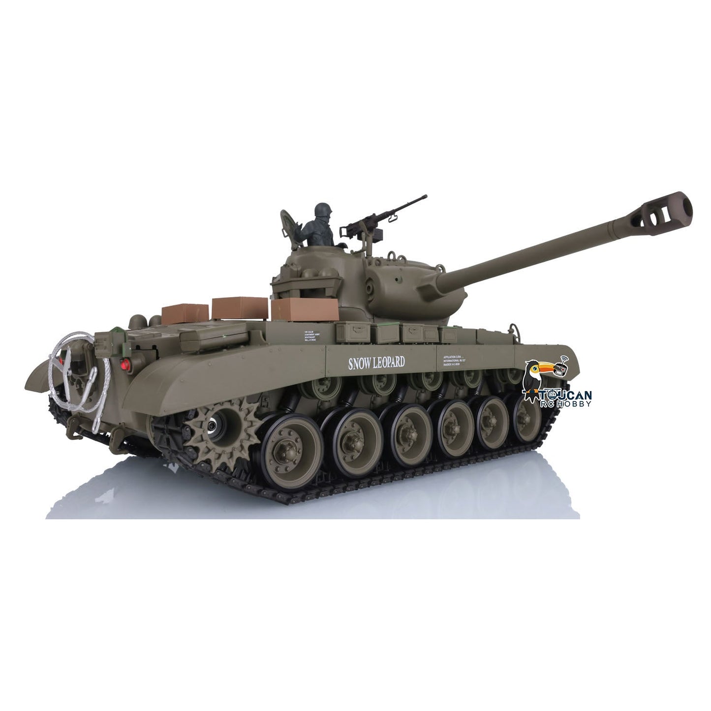 TOUCAN RC HOBBY Henglong 1/16 TK7.0 Plastic 3838 USA M26 Pershing 3839 Walker Bulldog M41A3 RTR RC Tank Armored Vehicle Model IR BB 360 Degrees Turret Smoke
