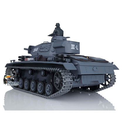 TOUCAN RC HOBBY Henglong 1/16 TK7.0 Promotion Panzer III L RTR RC Tank 3848 Infrared Combat BB 360 Degrees Turret Smoke Metal Tracks Sprockets Idlers Barrel