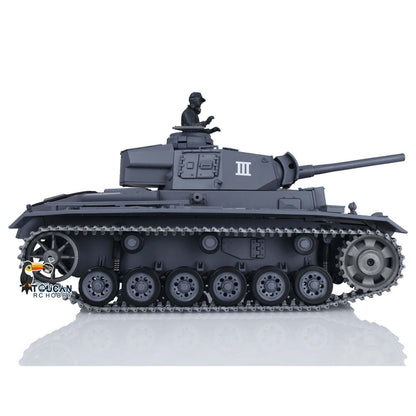 TOUCAN RC HOBBY Henglong 1/16 TK7.0 Promotion Panzer III L RTR RC Tank 3848 Infrared Combat BB 360 Degrees Turret Smoke Metal Tracks Sprockets Idlers Barrel