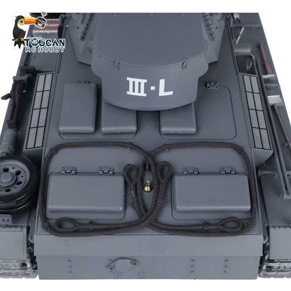 Henglong Upgraded German Tank 3848 RC Tank Panzer III L 7.0 1/16 W/ Metal Sprockets Idlers 2 Sounds for Radio Control Tank