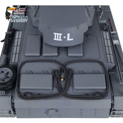 TOUCAN RC HOBBY Henglong 1/16 TK7.0 Promotion Panzer III L RTR RC Tank 3848 Infrared Combat BB 360 Degrees Turret Smoke Metal Tracks Sprockets Idlers Barrel