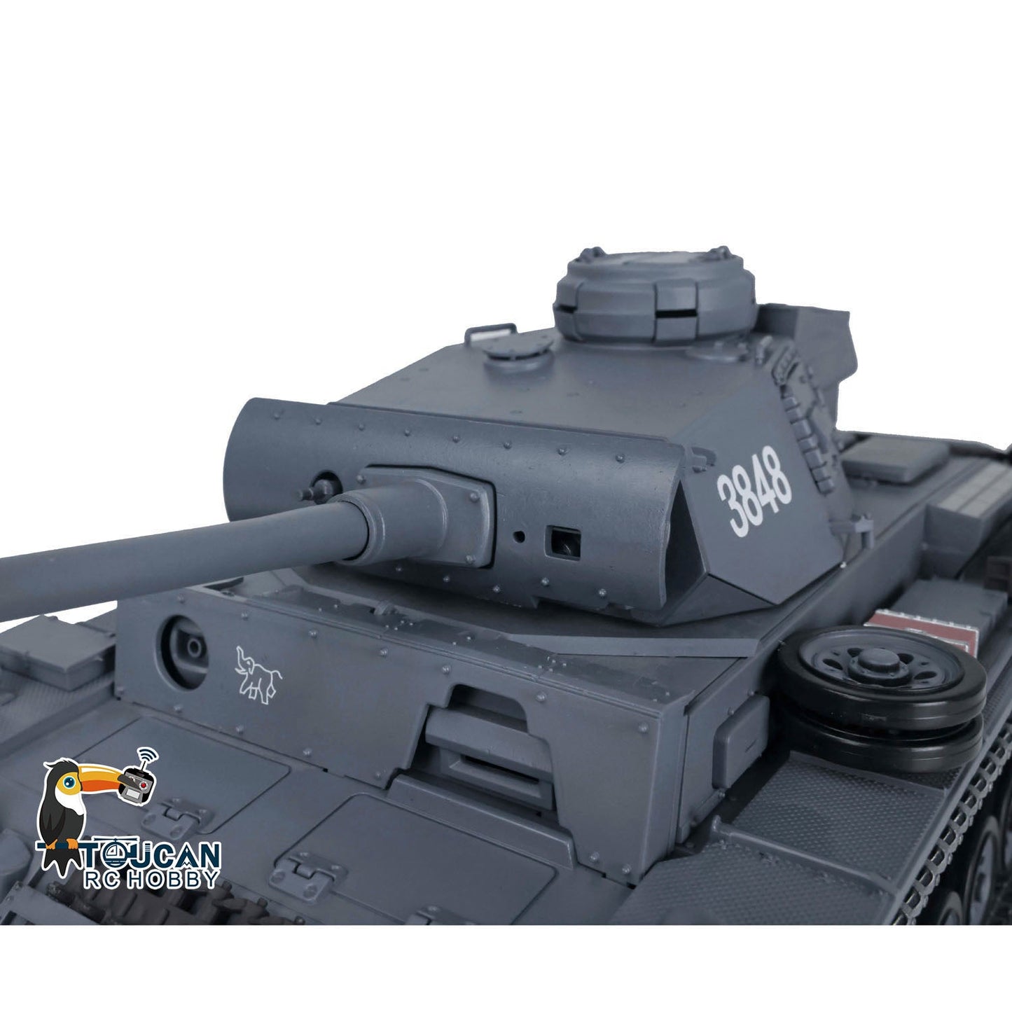 TOUCAN RC HOBBY Henglong 1/16 TK7.0 Promotion German Panzer III L RTR RC Tank 3848 FPV 360 Degrees Turret IR BB Smoke Metal Barrel Idlers Sprockets Wheels Tracks Gearbox