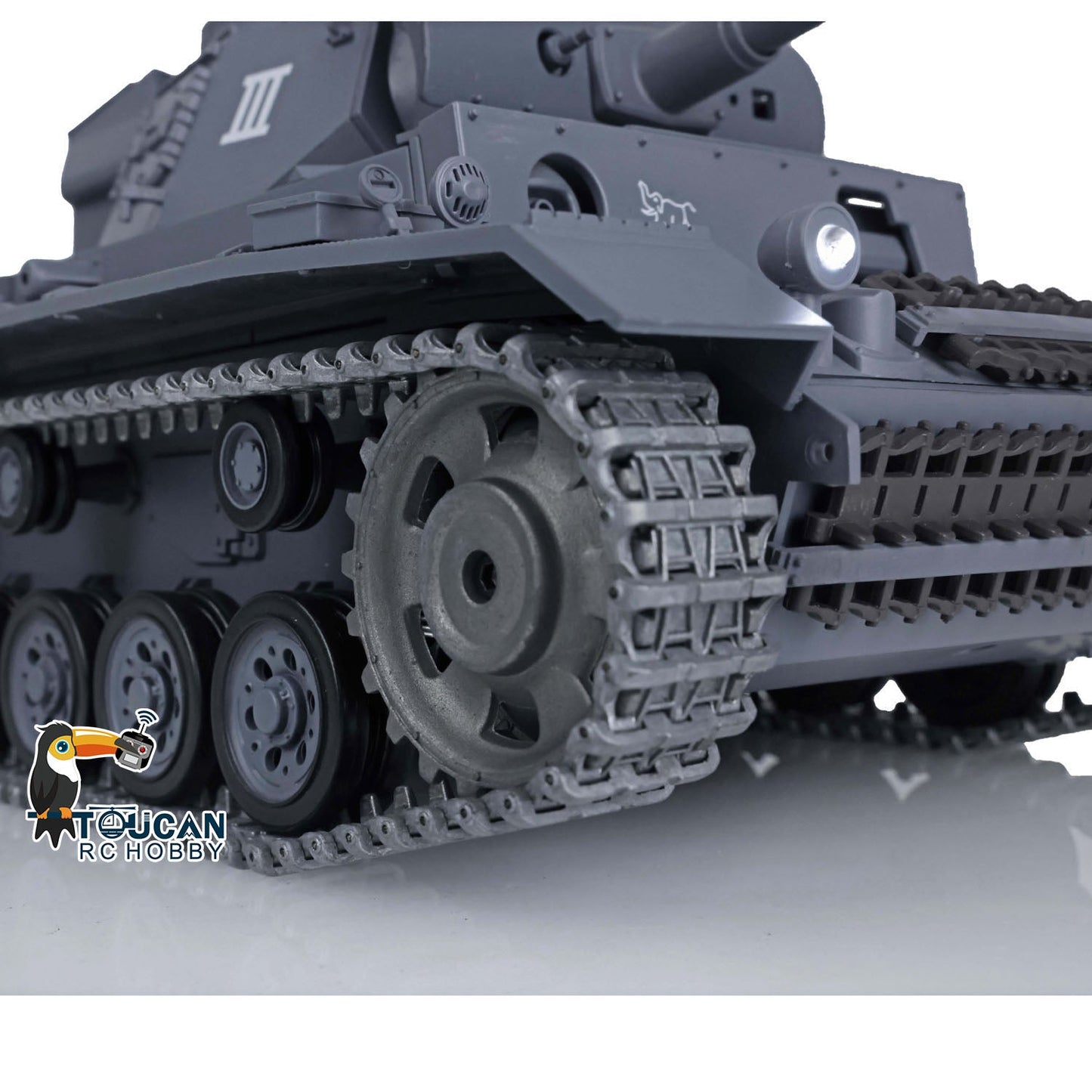 TOUCAN RC HOBBY Henglong 1/16 TK7.0 Promotion German Panzer III L RTR RC Tank 3848 FPV 360 Degrees Turret IR BB Smoke Metal Barrel Idlers Sprockets Wheels Tracks Gearbox