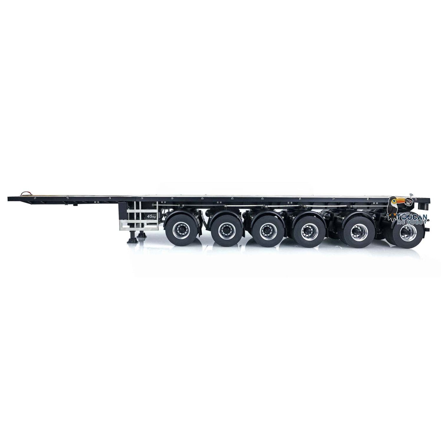 Fury Bear 6 Axles Flat Trailer for 1/14 RC Tractor Truck Radio Controlled DIY Car Hobby Model Assembled & Painted