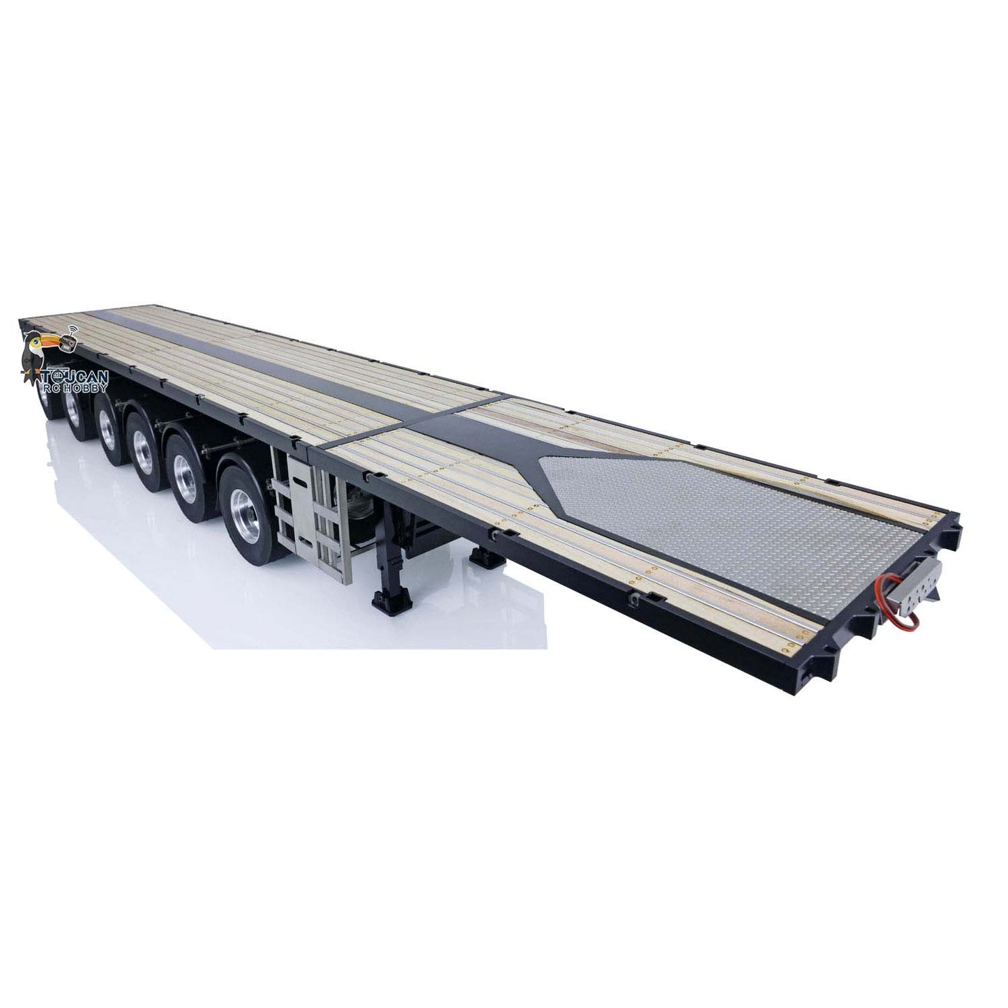 Fury Bear 6 Axles Flat Trailer for 1/14 RC Tractor Truck Radio Controlled DIY Car Hobby Model Assembled & Painted