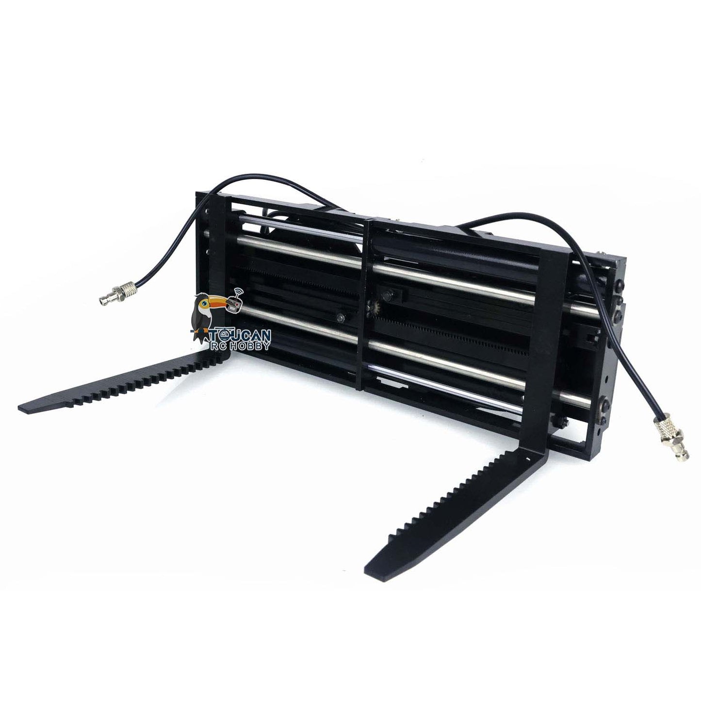 TOUCAN RC HOBBY MTModel Metal Tiltable Dozer Blade Reversible Bucket Fork Root Rake Sorting Grapple for 1/14 WA480 E260L Remote Control Loader DIY Parts