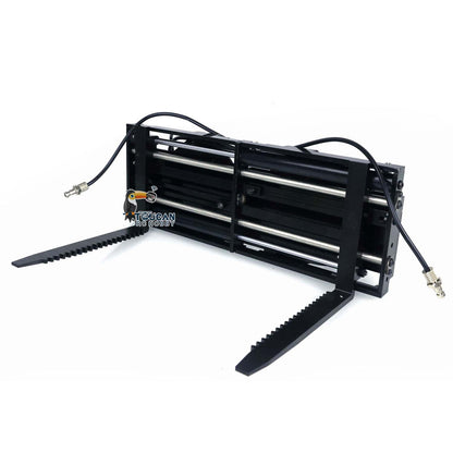 TOUCAN RC HOBBY MTModel Metal Tiltable Dozer Blade Reversible Bucket Fork Root Rake Sorting Grapple for 1/14 WA480 E260L Remote Control Loader DIY Parts