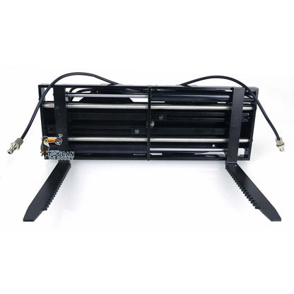 TOUCAN RC HOBBY MTModel Metal Tiltable Dozer Blade Reversible Bucket Fork Root Rake Sorting Grapple for 1/14 WA480 E260L Remote Control Loader DIY Parts