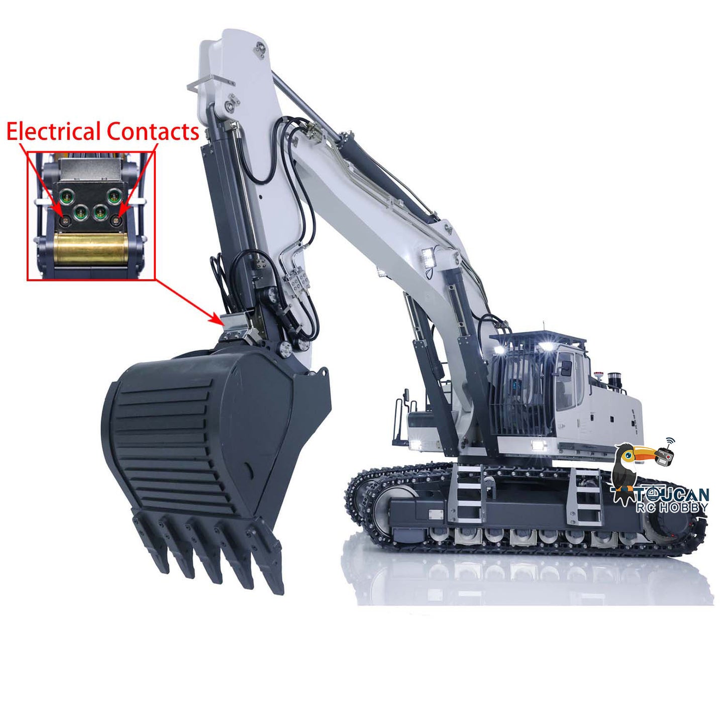 Kabolite K970 100S Pro 1/14 RC Excavator Metal Hydraulic Digger Model Remote Control Construction Vehicle Light Sound Paladin PL18EV Lite Radio Smoking GPS Sticker Battery