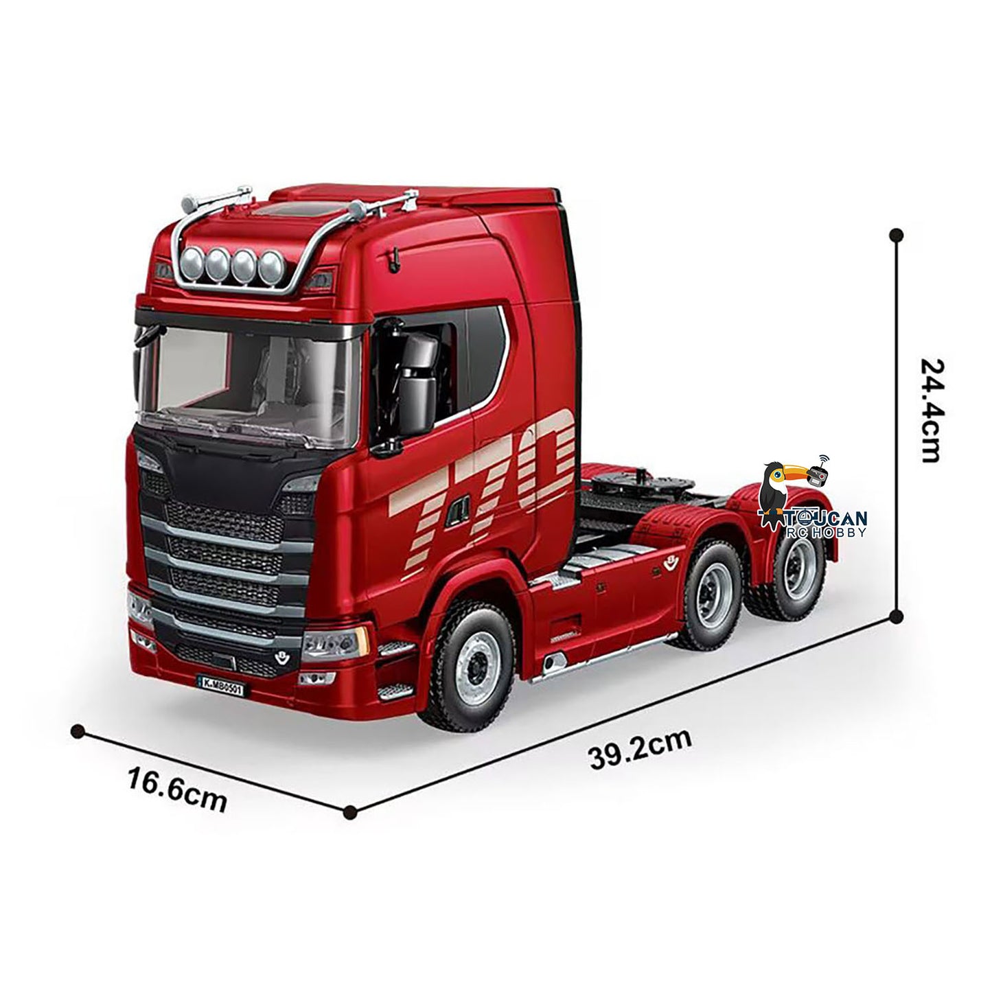 UK Stock 770S Plastic 1/18 RC Tractor Truck Toys Finished Model RTR 7.4V Battery Radio 19CH Light Sound Effects Remote Control Lorry Car