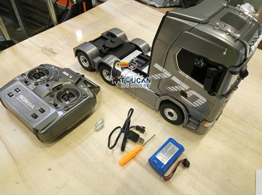 Second Hand Fast Free Shipping for EU 1/18 Plastic 6X4 Remote Control Tractor Truck SC 770S 1501 RWD RC Lorry Vehicle Light Sound Ready to Run Model Toys for Adults