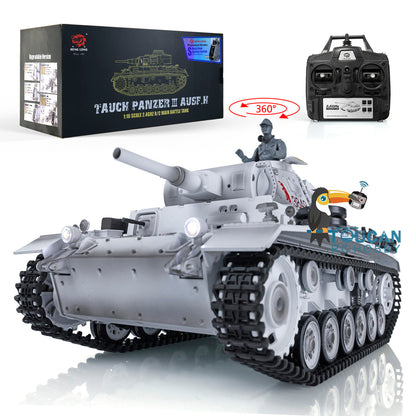 Henglong 1/16 Snow 7.0 Plastic German Panzer III H RTR RC Tank 3849 360 Degrees Turret Radio Controller Metal Barrel Infrared combating Transmitter&Receiver