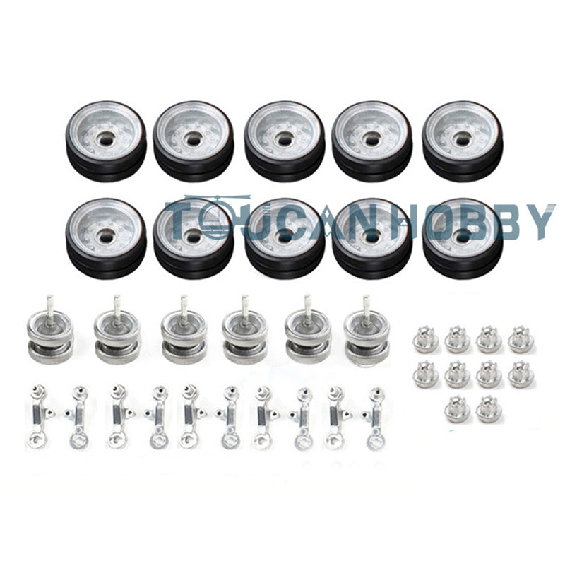 US STOCK Metal Road Wheels Spare Parts Replacement for Henglong 1/16 Scale Walker Bulldog RC Tank 3839 Model