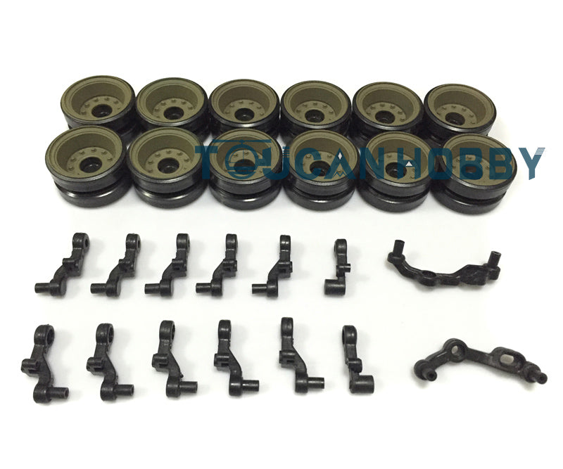 TOUCAN RC HOBBY IN Stock Plastic Tracks Sprockets Road Driving Wheels Suspension Bars Idlers Stickers Decoration Parts Bag For Henglong 1/16 USA M26 Pershing 3838 RC Tank
