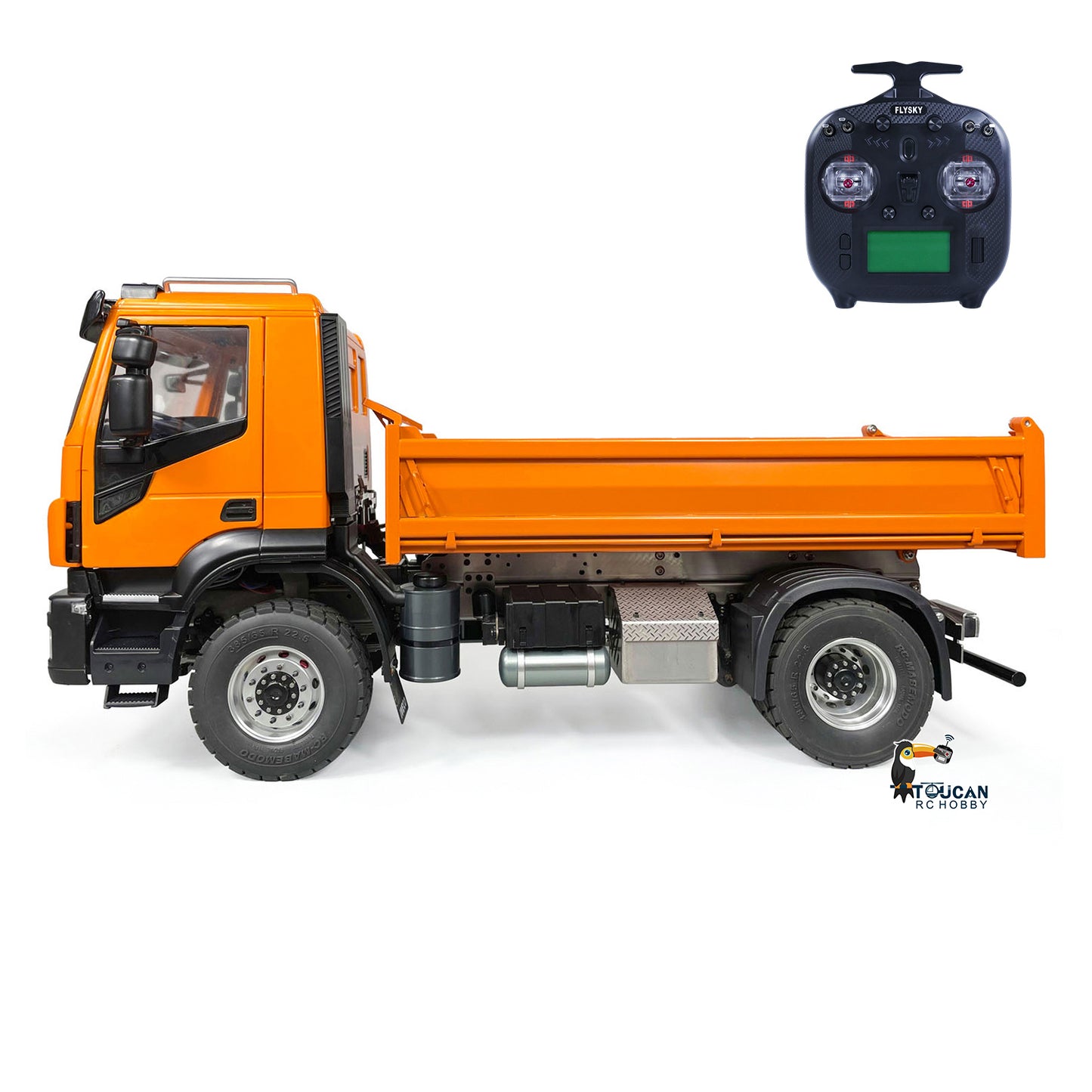 MODO 1/14 Metal 6*4/4*2 RC Hydraulic Dump Truck PNP ST8 Controller 2 Speed Gearbox Axles Locks for Construction Model Collectors Outdoor Hobby