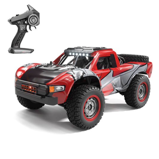 1/14 RC High Speed 48KM/H Off Road Vehicle Electric 4WD Remote Control Car Q130A Carbon Brush Motor 17G Servo LED Lights RTR
