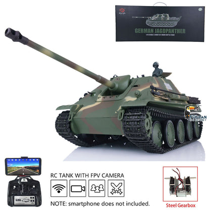 TOUCAN RC HOBBY Henglong 1/16 TK7.0 Plastic German Jadpanther 3869 RTR RC Tank FPV Infrared Combat BB Unit Smoke Steel Gearbox Metal Barrel