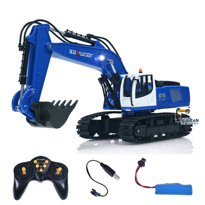 TOUCAN RC HOBBY HUINA 1/18 RC 13550 Remote Control Excavator 11CH 350?? Rotation RC Digger 2.4G Radio Battery Light Sound USB Charger