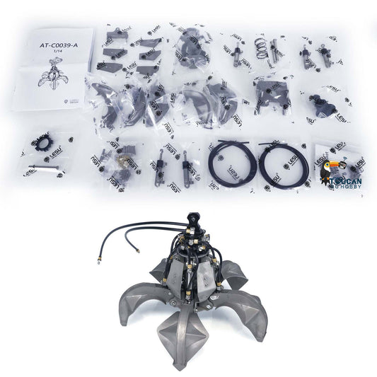 Metal Hydraulic Grab Upgraded Accossories DIY Part Optional Versions for 1/14 LESU RC Excavator B0001 Truck Model