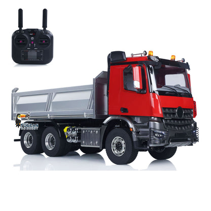 In Stock MD 1/14 6*6 Metal RC Hydraulic Dumper Truck 3348 2025Type 6WD Radio Controlled Tipper Lorry Car Model Metal Chassis 2Speed Gearbox Light Sound ESC Motor