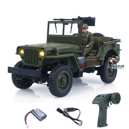 RTR 1/16 Radio Controlled Military Truck 4x4 RC Off Road Vehicle Model Metal Chassis Rail Movable Window Light System No Sounds